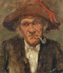 Man smoking a pipe, c.1859